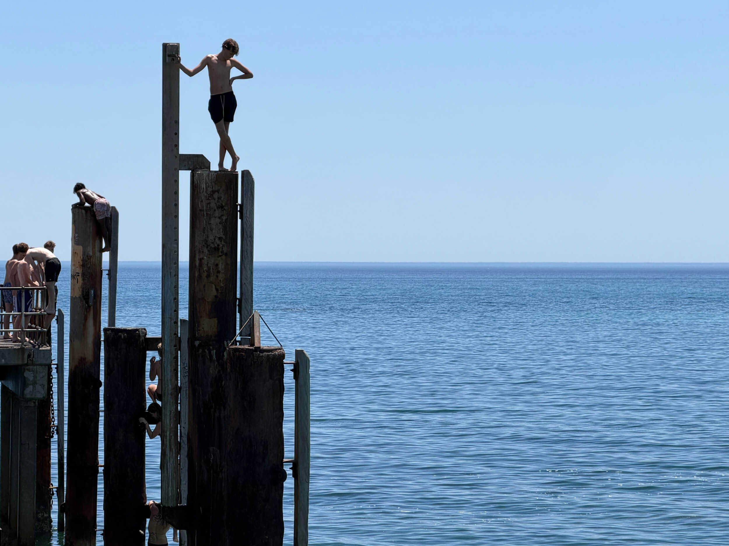 The definition of nonchalance at Glenelg Beach, South Australia